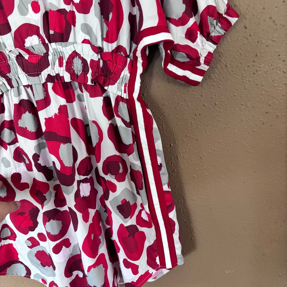 EMILY MCCARTHY Palmer Dress - Burgundy Collegiate Cheetah size L - Picture 5 of 10